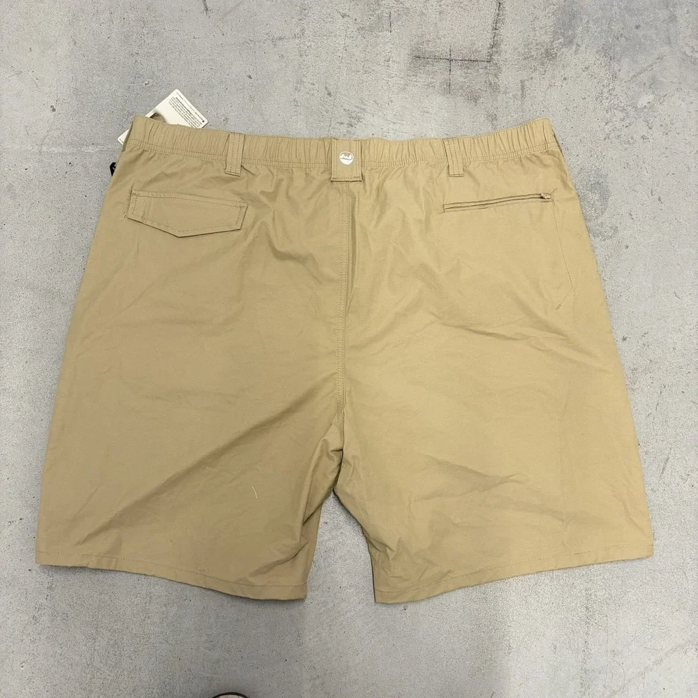 Wrangler Outdoor Shorts Mens 46 Beige Khaki Cargo Zip Pocket Cotton Chino Casual